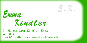 emma kindler business card